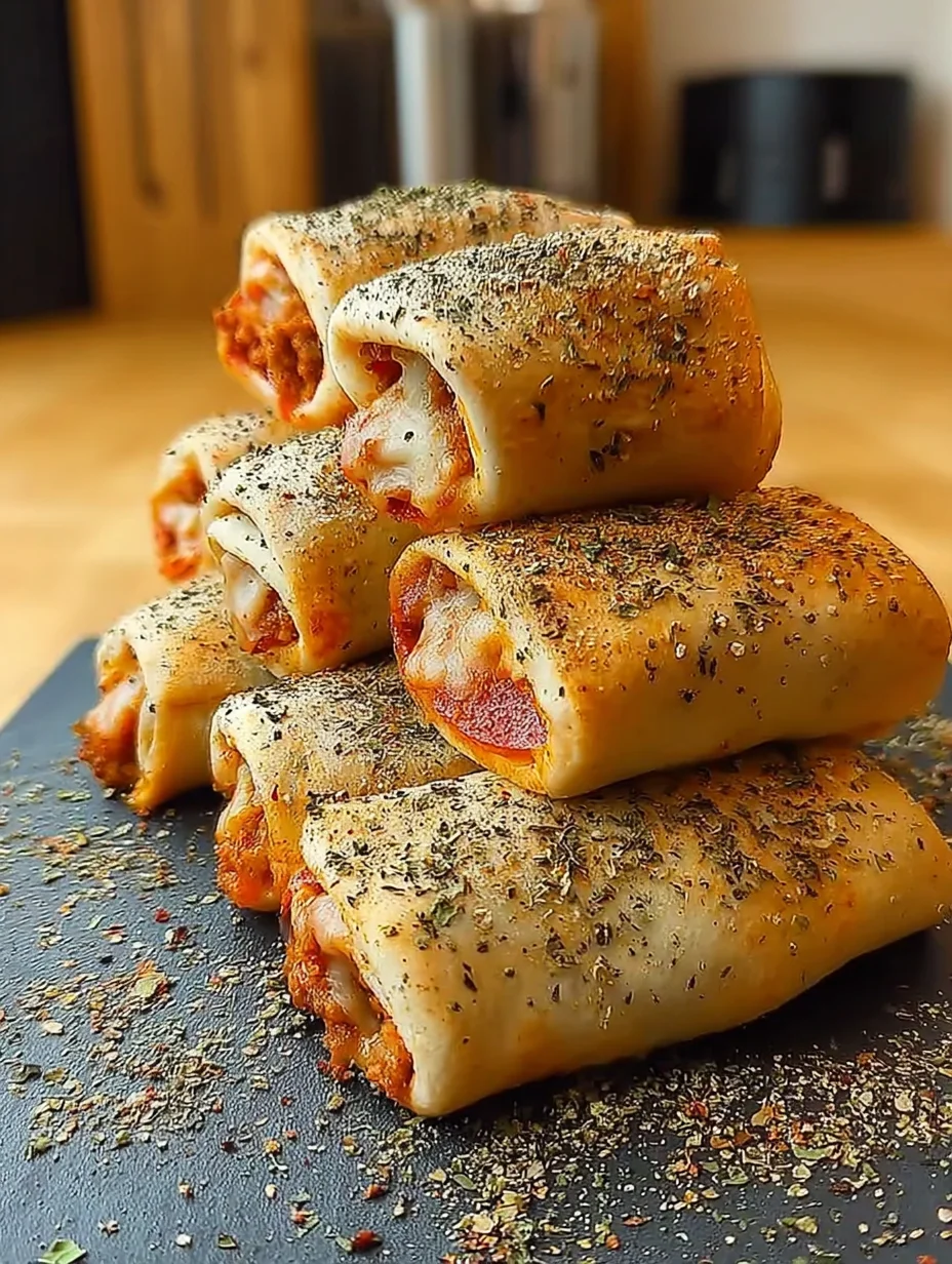 High Protein Pepperoni Pizza Rolls