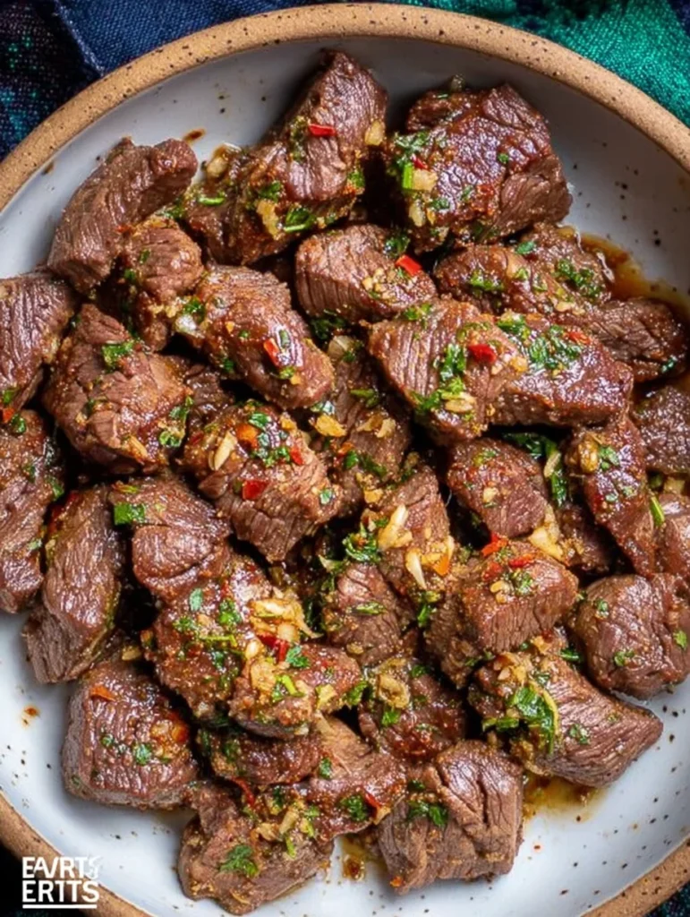Air Fryer Garlic Butter Steak Bites
