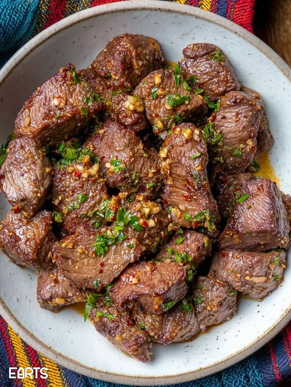 Air Fryer Garlic Butter Steak Bites