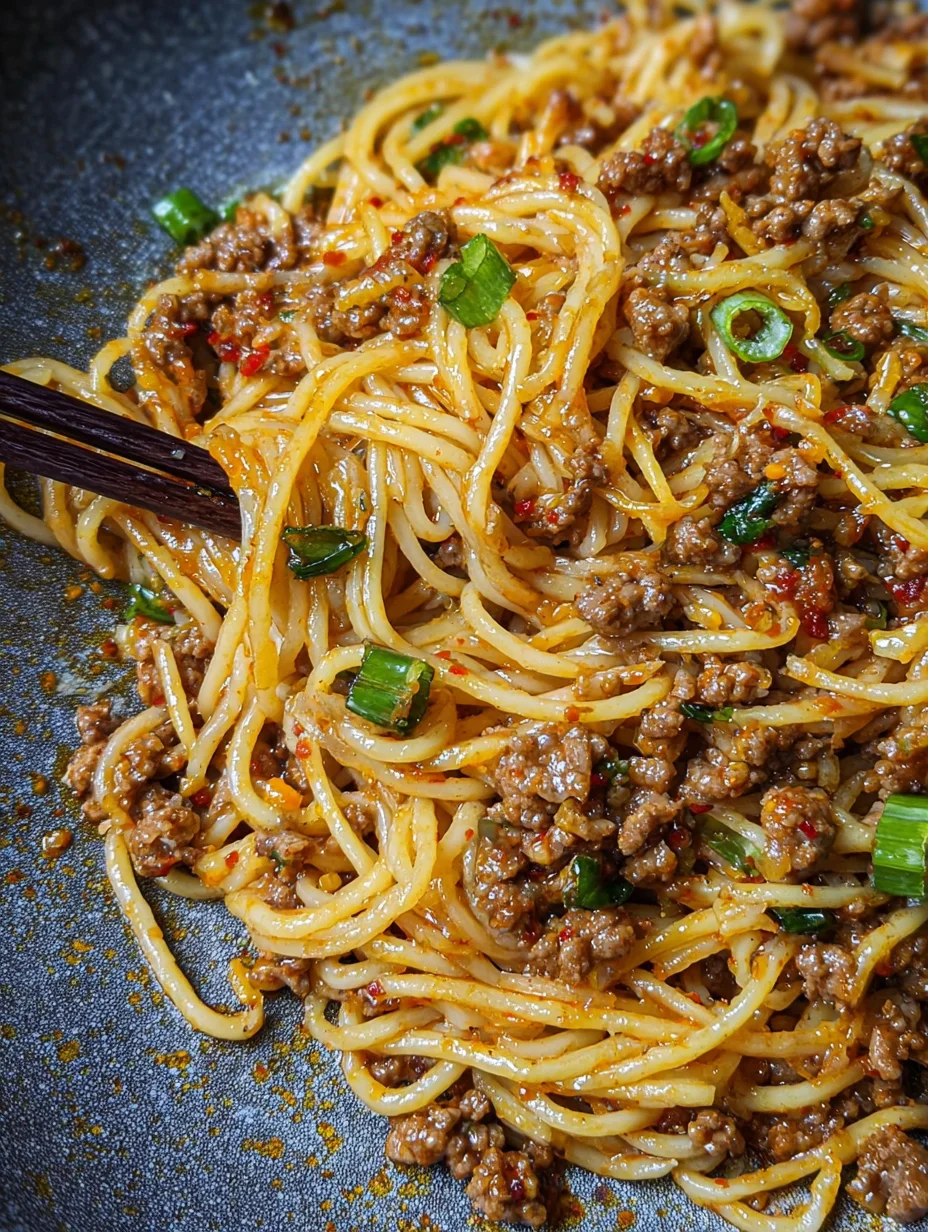 Asian Ground Beef Noodles