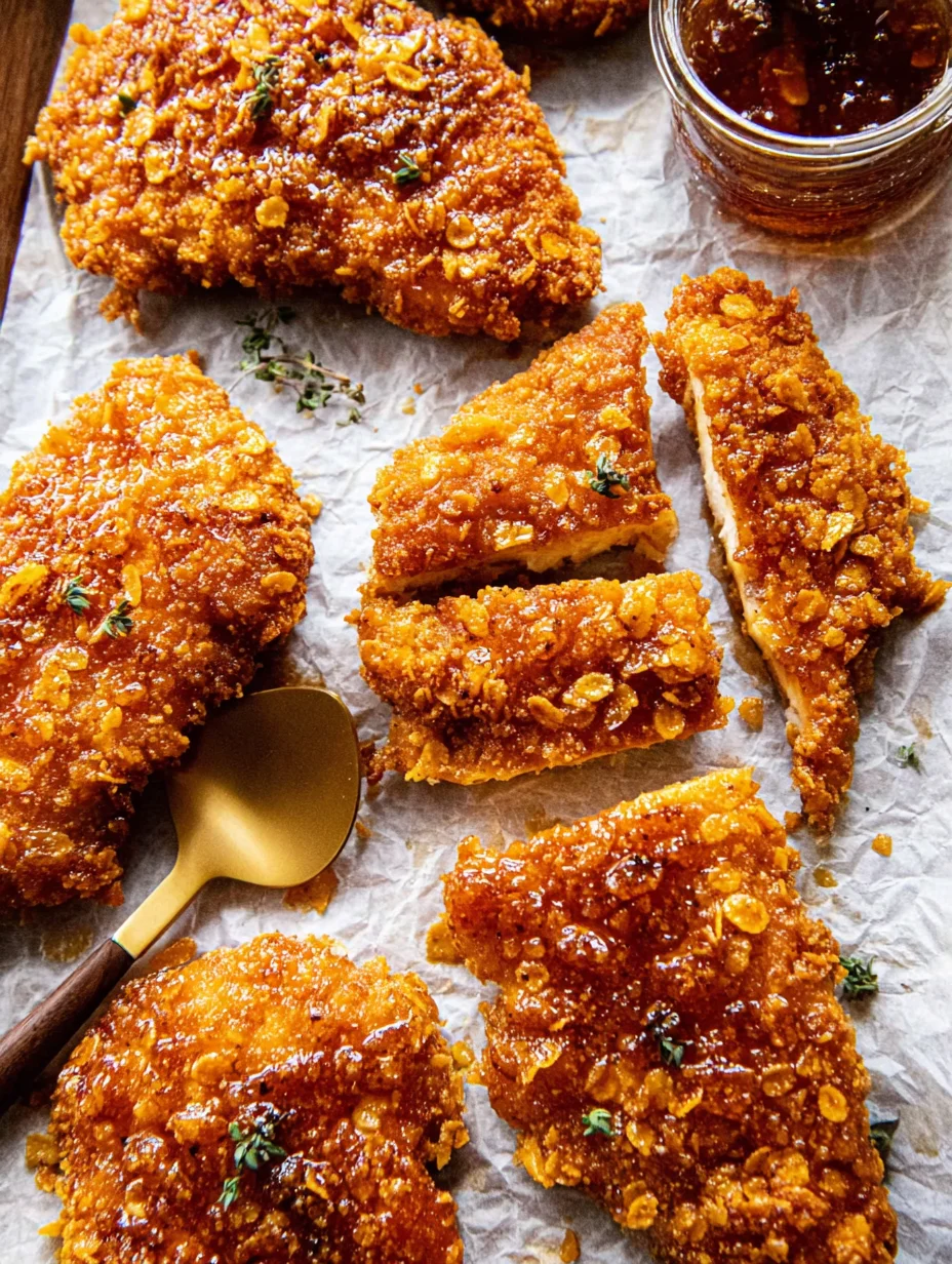 Baked Crunchy Hot Honey Chicken