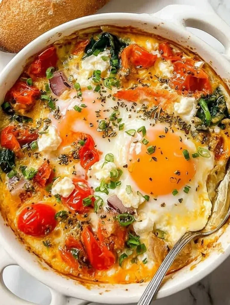 Baked Feta Eggs