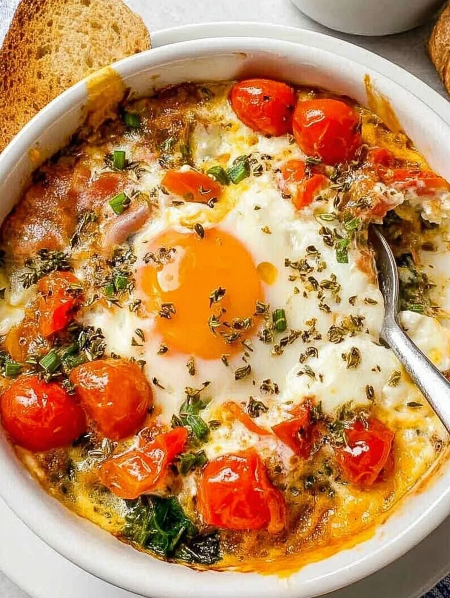 Baked Feta Eggs