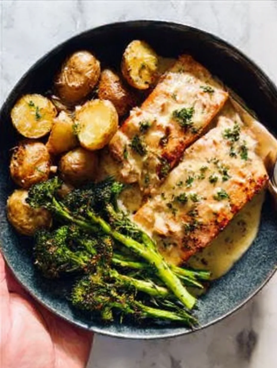Baked Salmon with Amazing Lemon Sauce