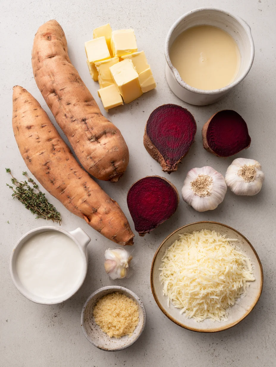 Cheesy Root Vegetable Gratin
