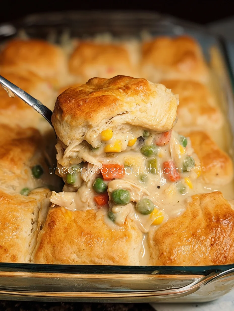 Chicken Pot Pie with Biscuits