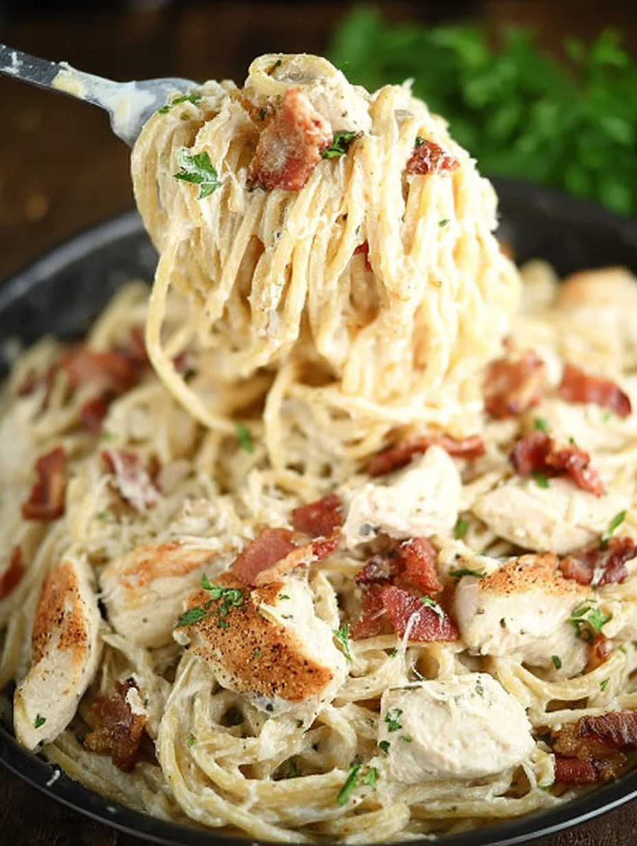 Cream Cheese Bacon Chicken Pasta