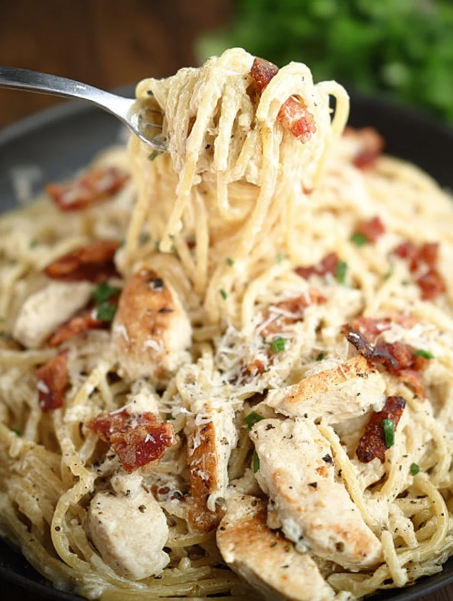 Cream Cheese Bacon Chicken Pasta