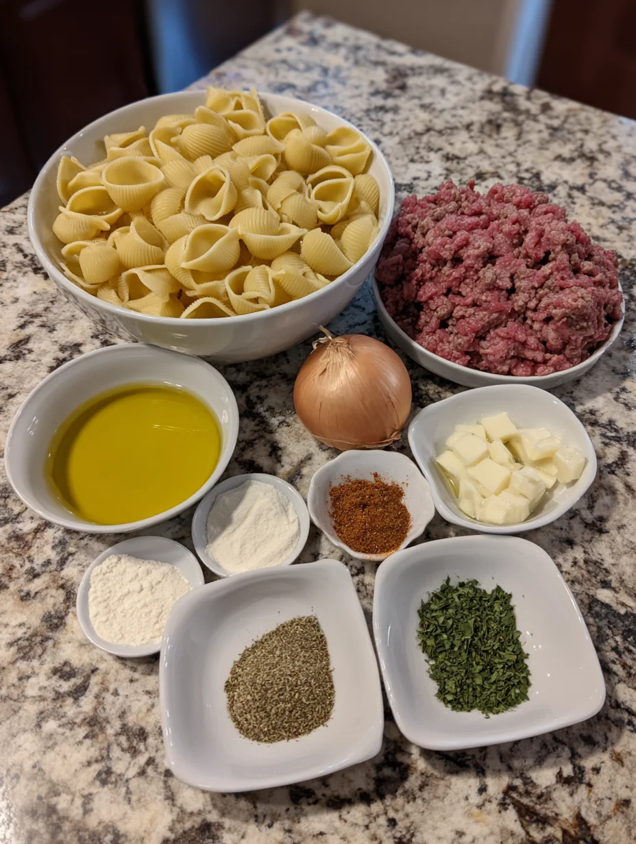 Creamy Beef and Shells