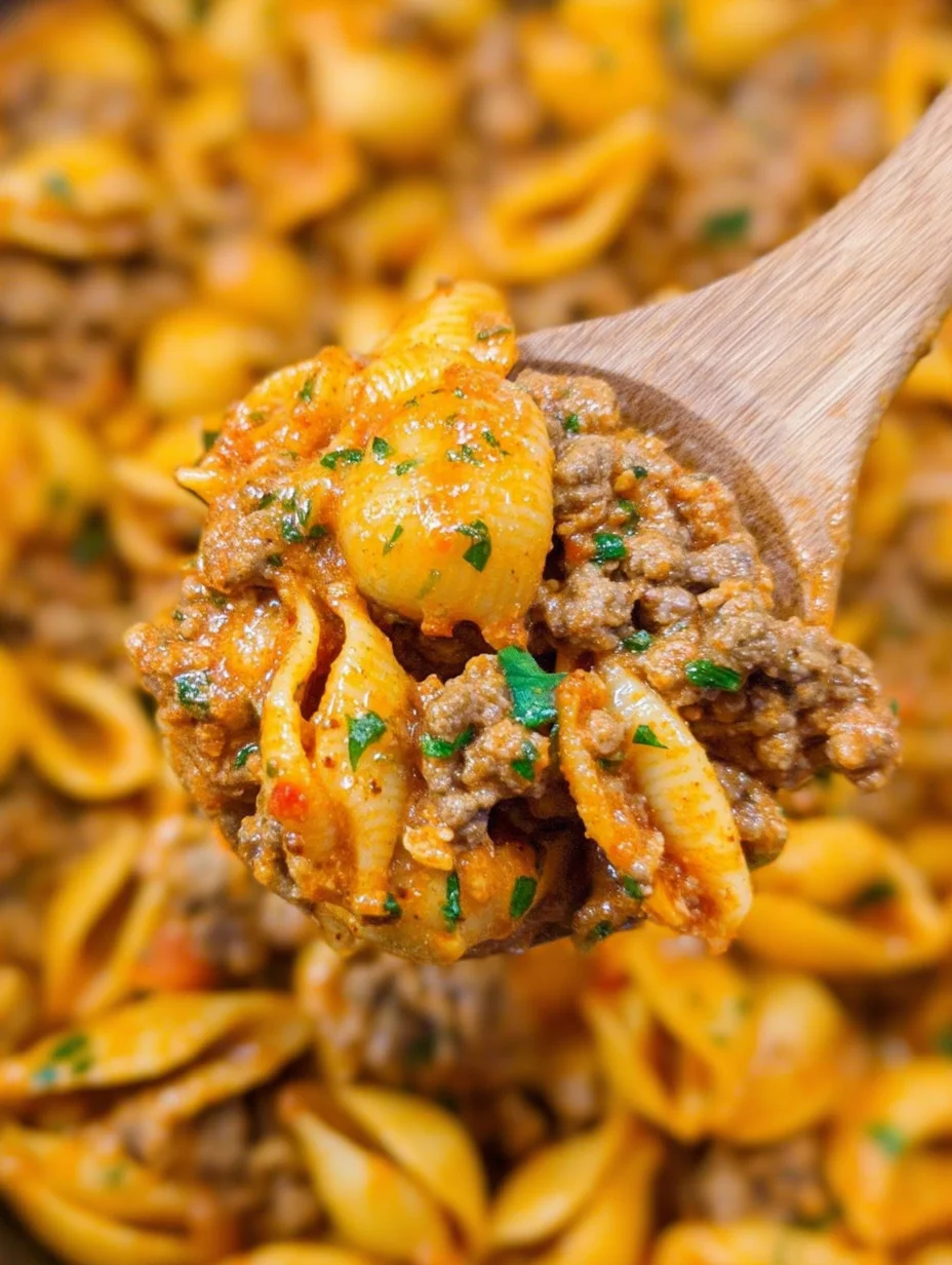 Creamy Beef and Shells