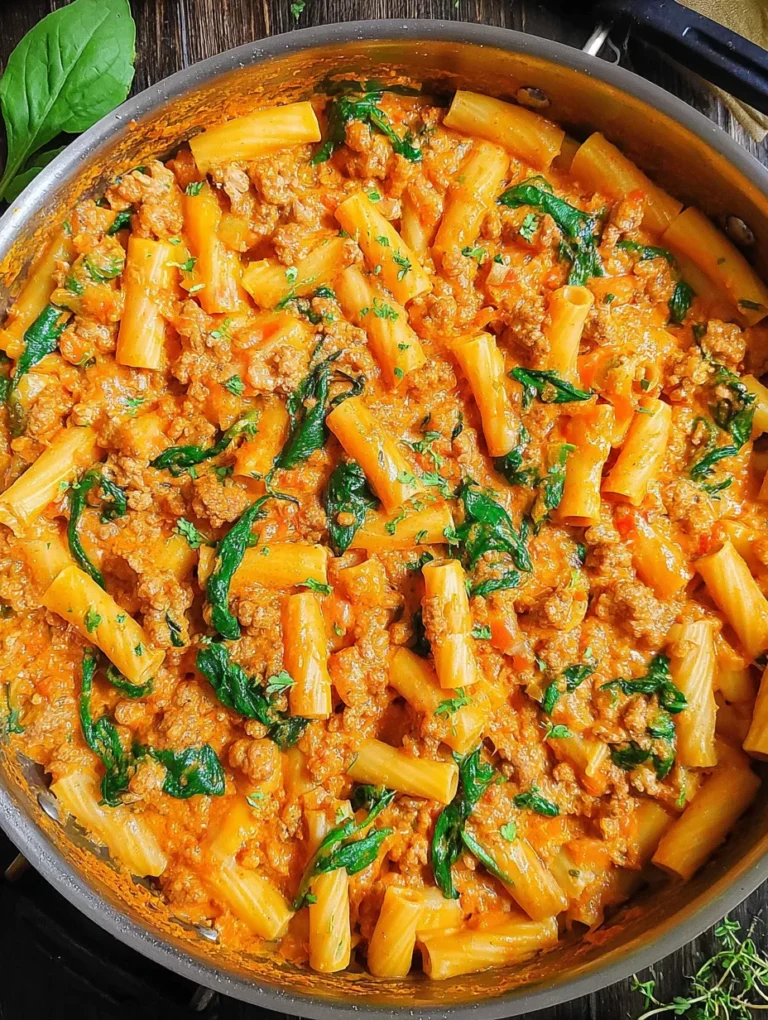 Creamy Sausage Rigatoni
