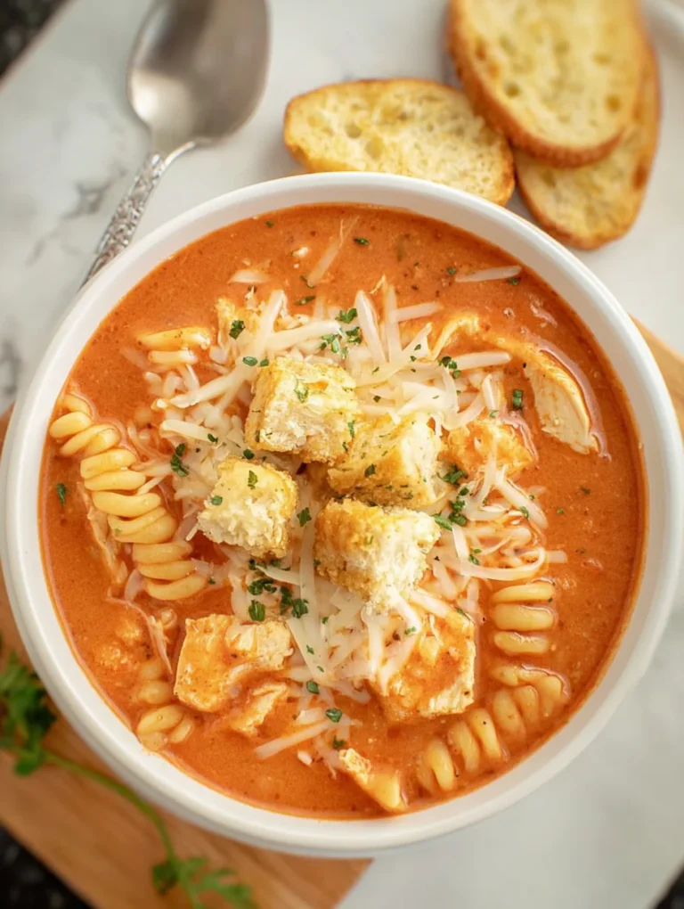 Crockpot Chicken Parmesan Soup