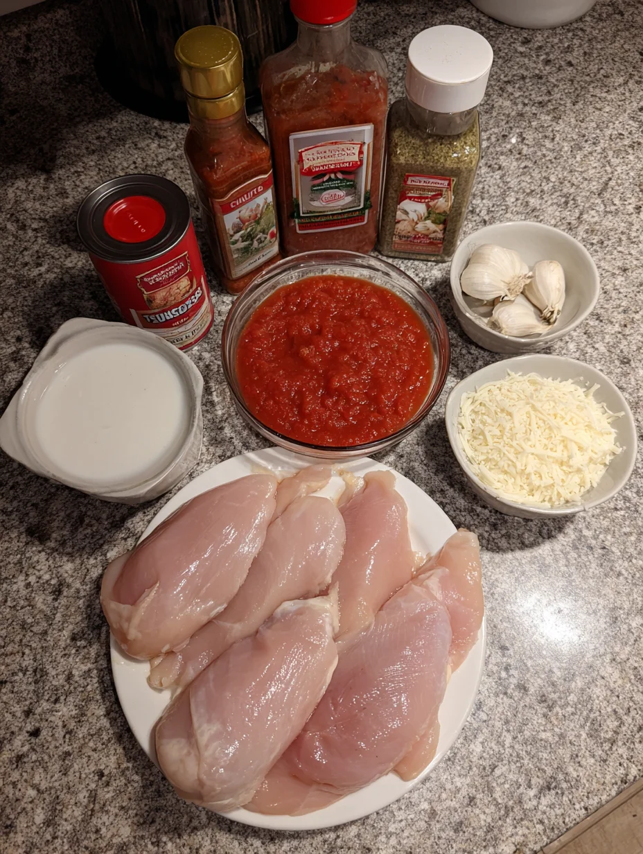 Crockpot Chicken Parmesan Soup
