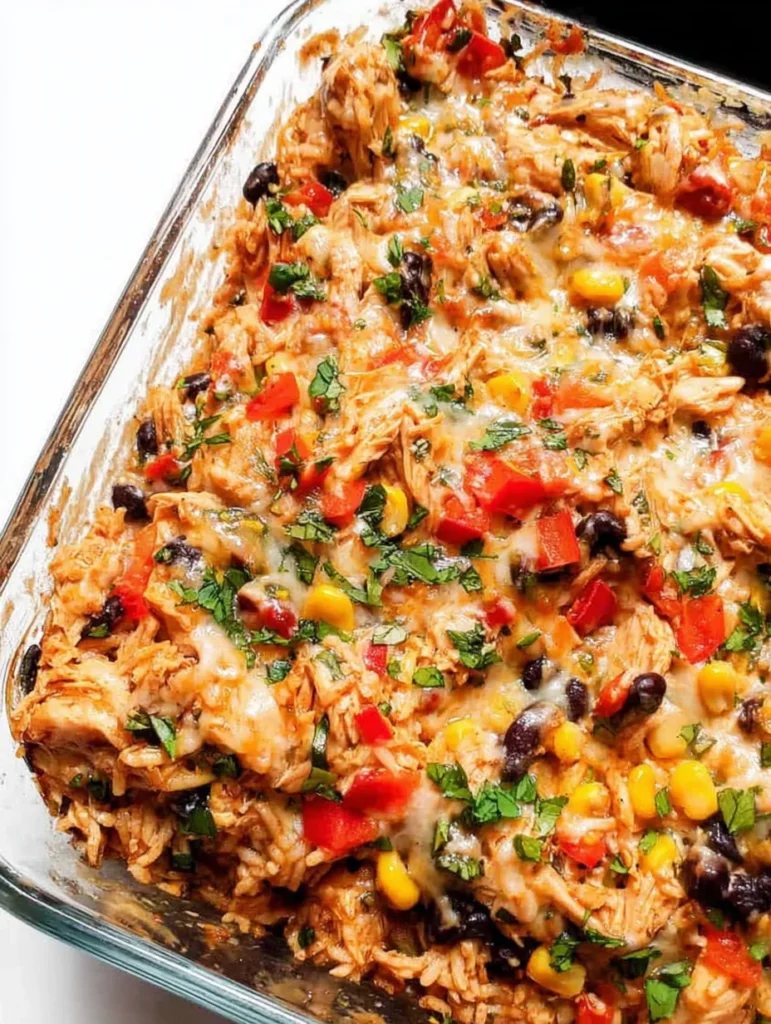 Easy Chicken Burrito Casserole