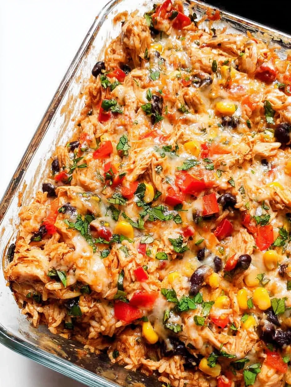 Easy Chicken Burrito Casserole