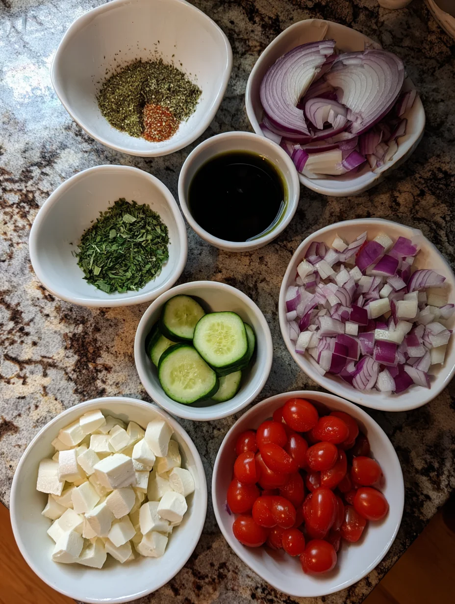 Fresh Cucumber Caprese Salad