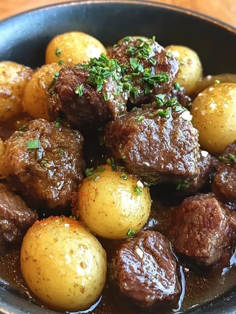 Garlic Butter Beef Bites with Potatoes