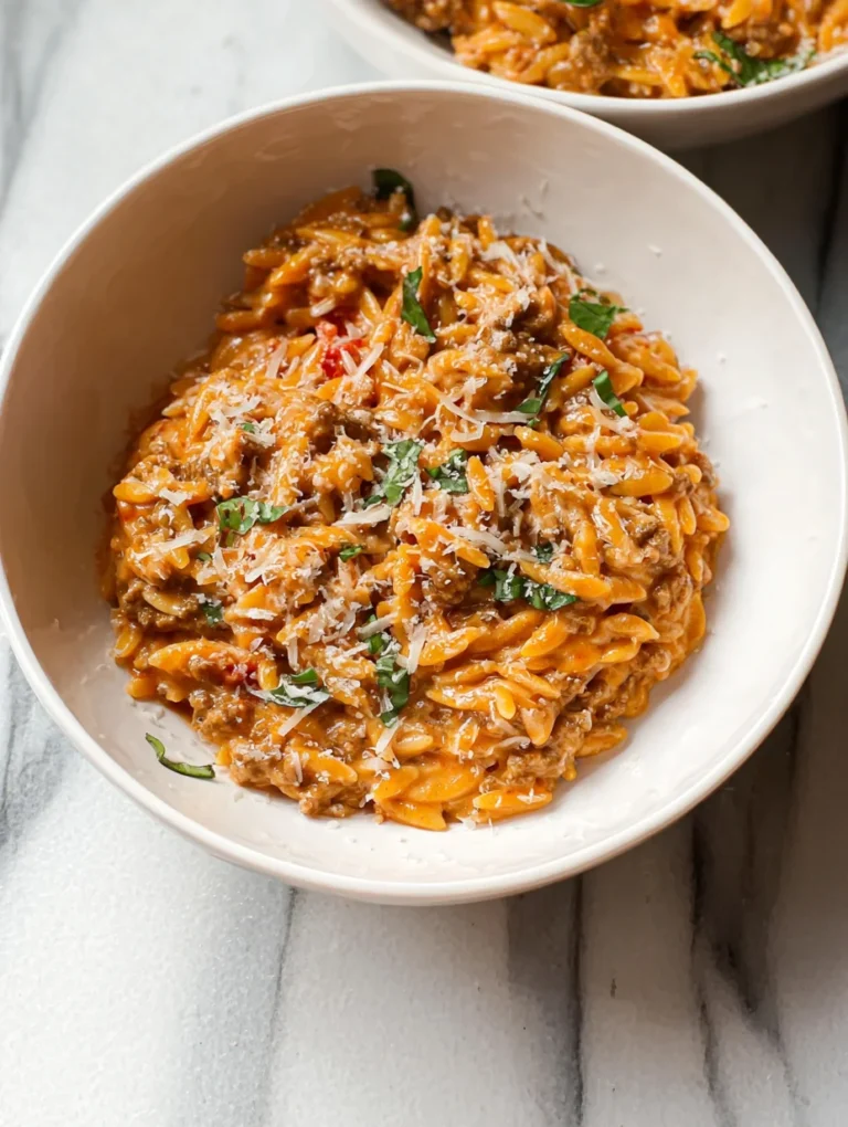 Ground Beef Orzo