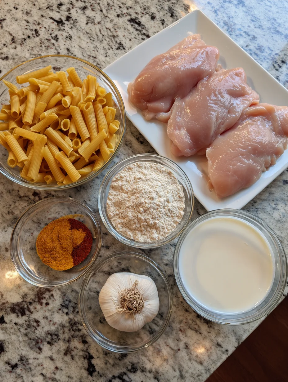 Healthy Garlic Parmesan Chicken Pasta