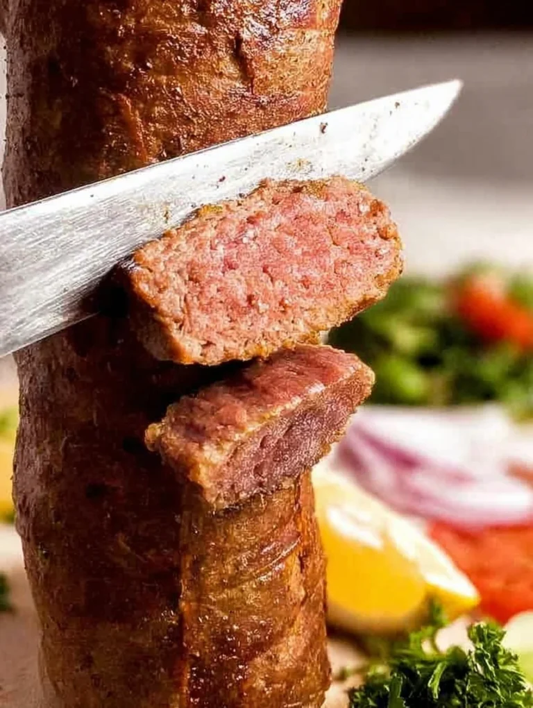 Homemade Rotisserie Doner Kebab Meat