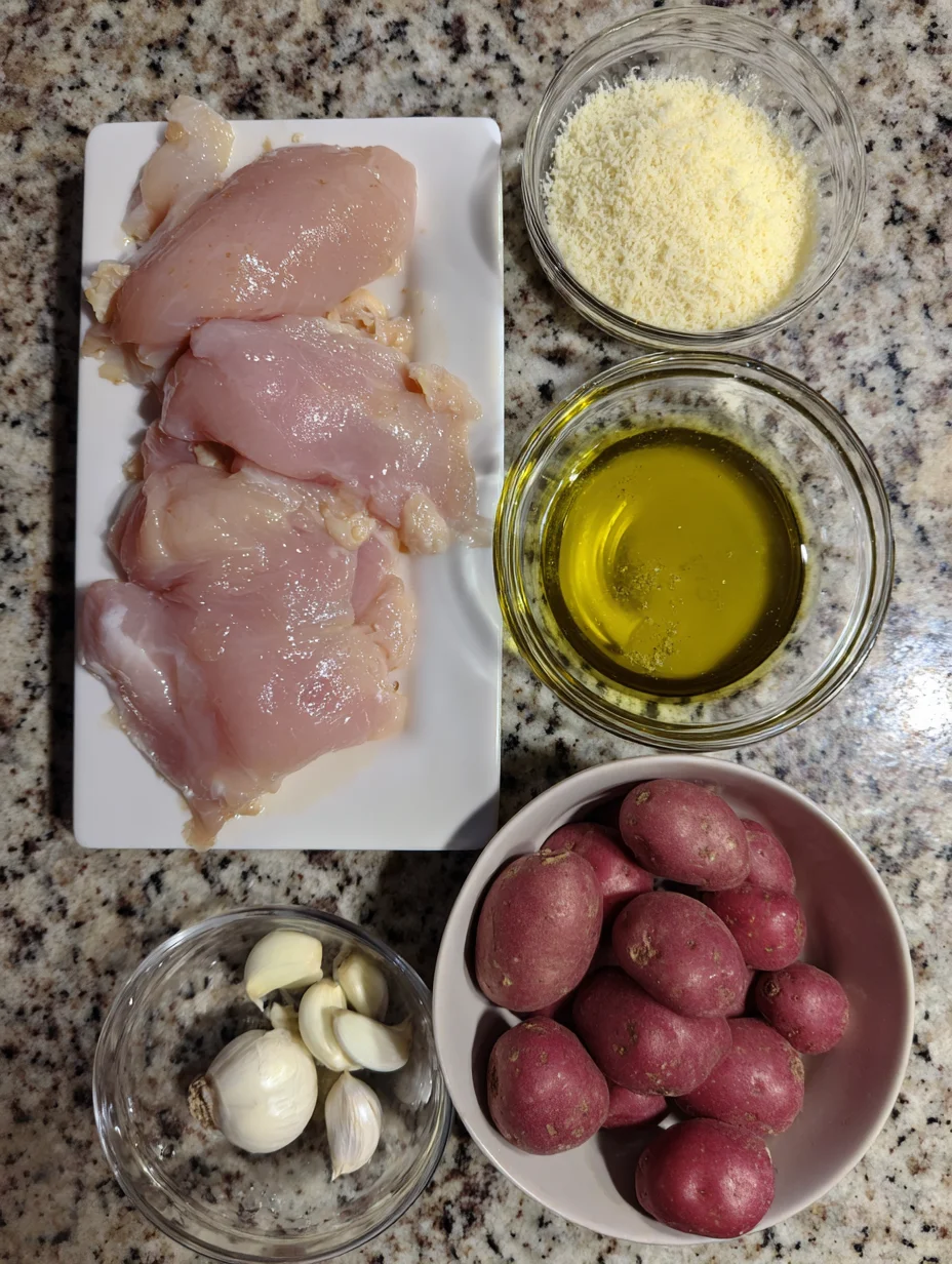 Parmesan Crusted Chicken Sheet Pan Dinner