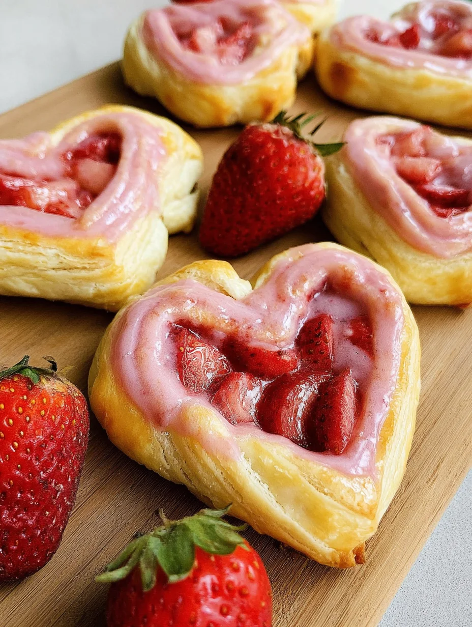 Strawberry Cream Cheese Heart Danishes