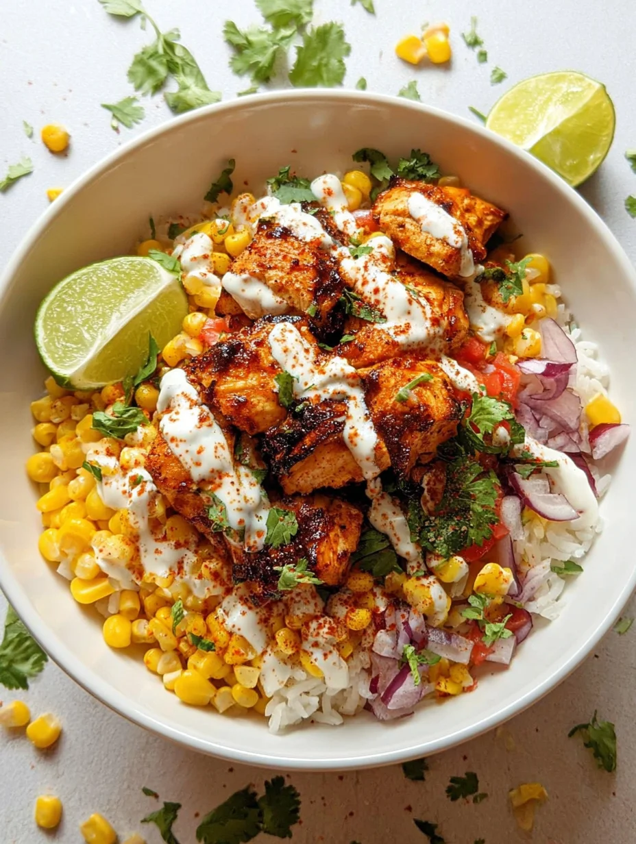 Street Corn Chicken Rice Bowl