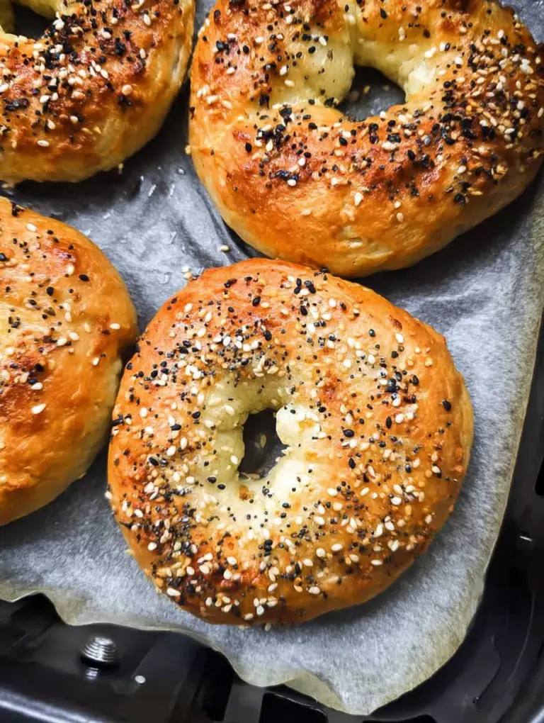 Air Fryer Protein Bagels