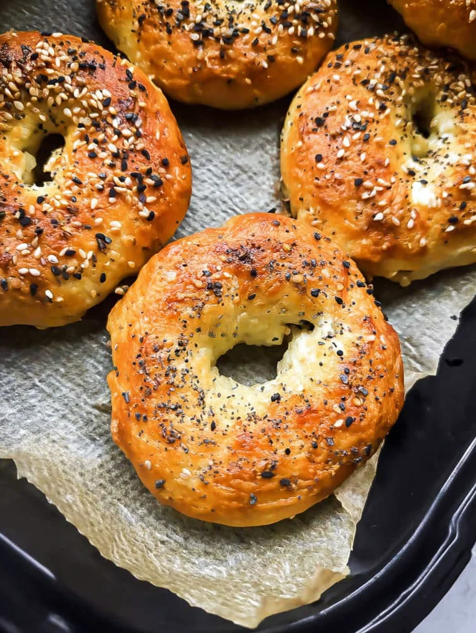 Air Fryer Protein Bagels