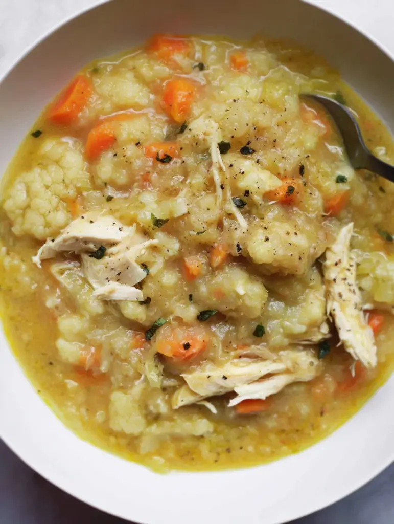 Anti-Inflammatory Cauliflower Chicken Soup