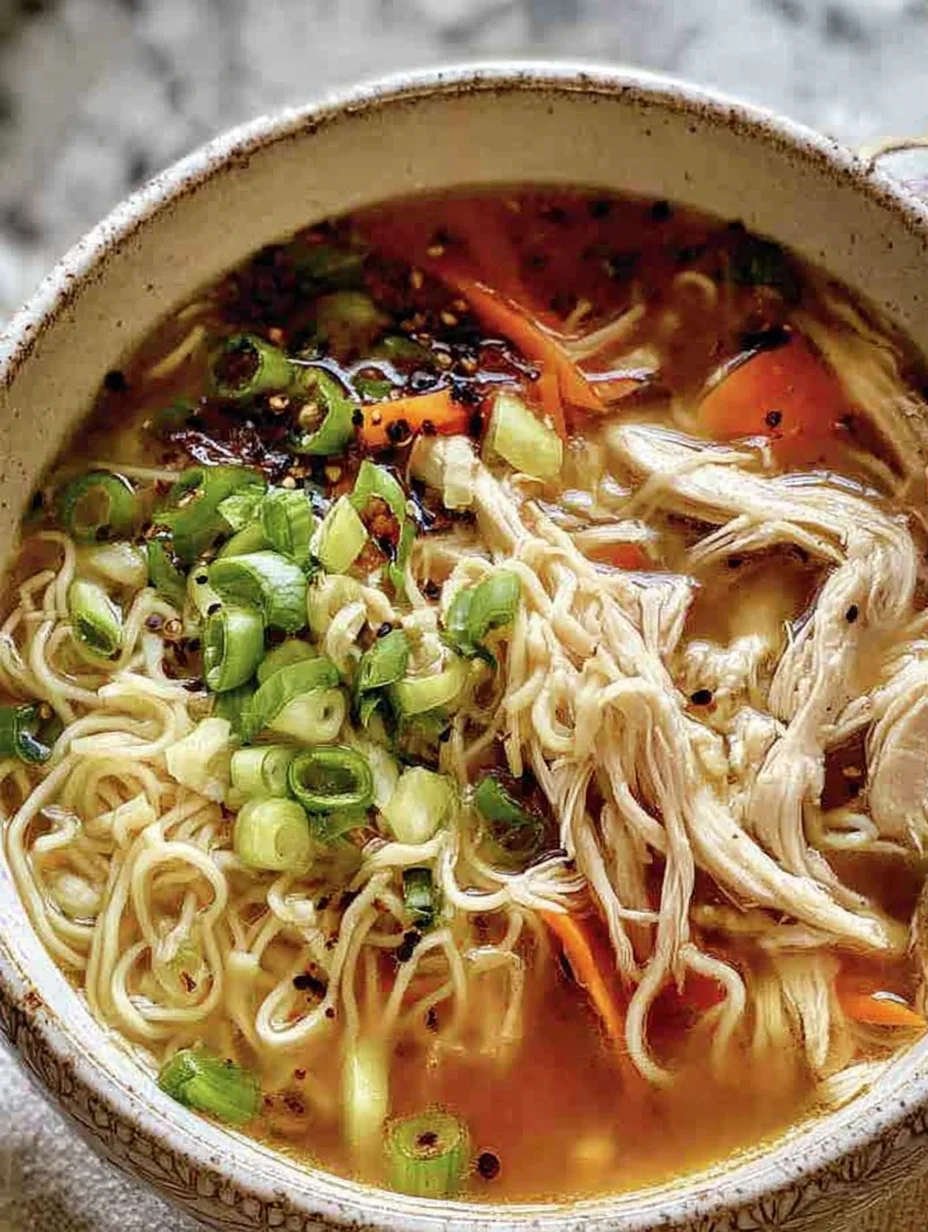 Aromatic Ginger Scallion Chicken Noodle Soup