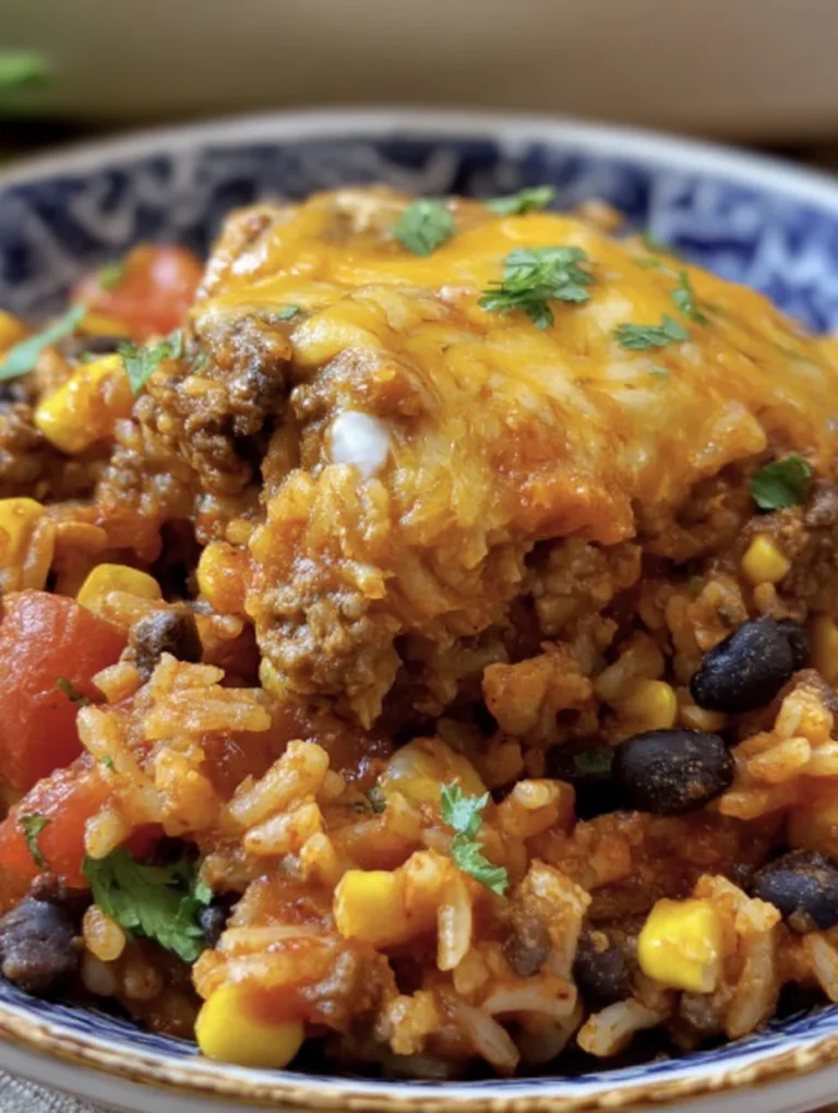Beef Enchilada Casserole with Rice