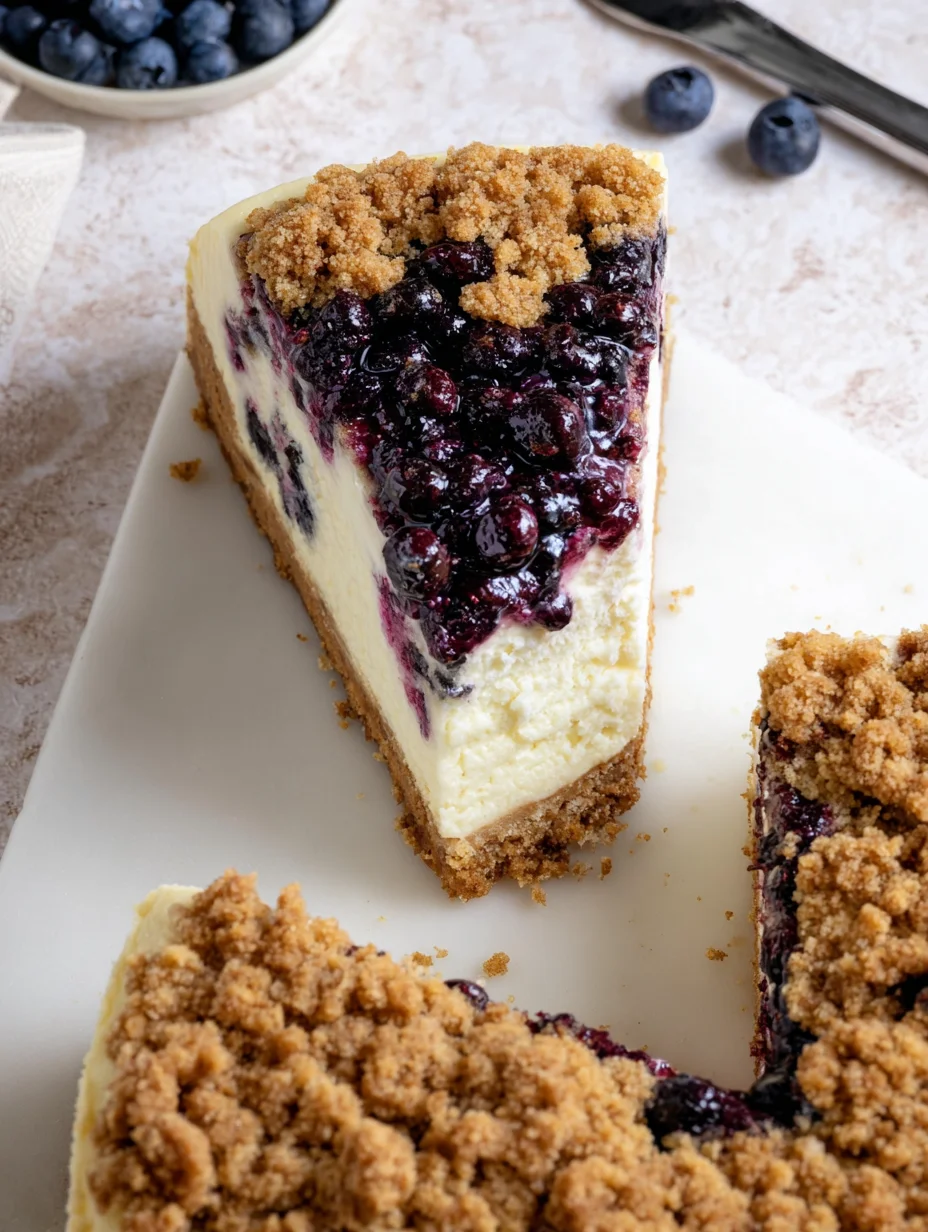 Blueberry Crumble Cheesecake