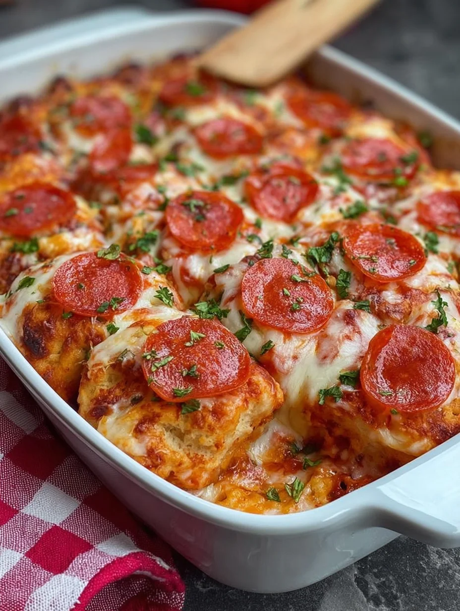 Bubble Up Biscuit Pizza Casserole