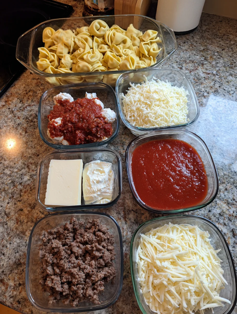 Cheesy Baked Tortellini Casserole