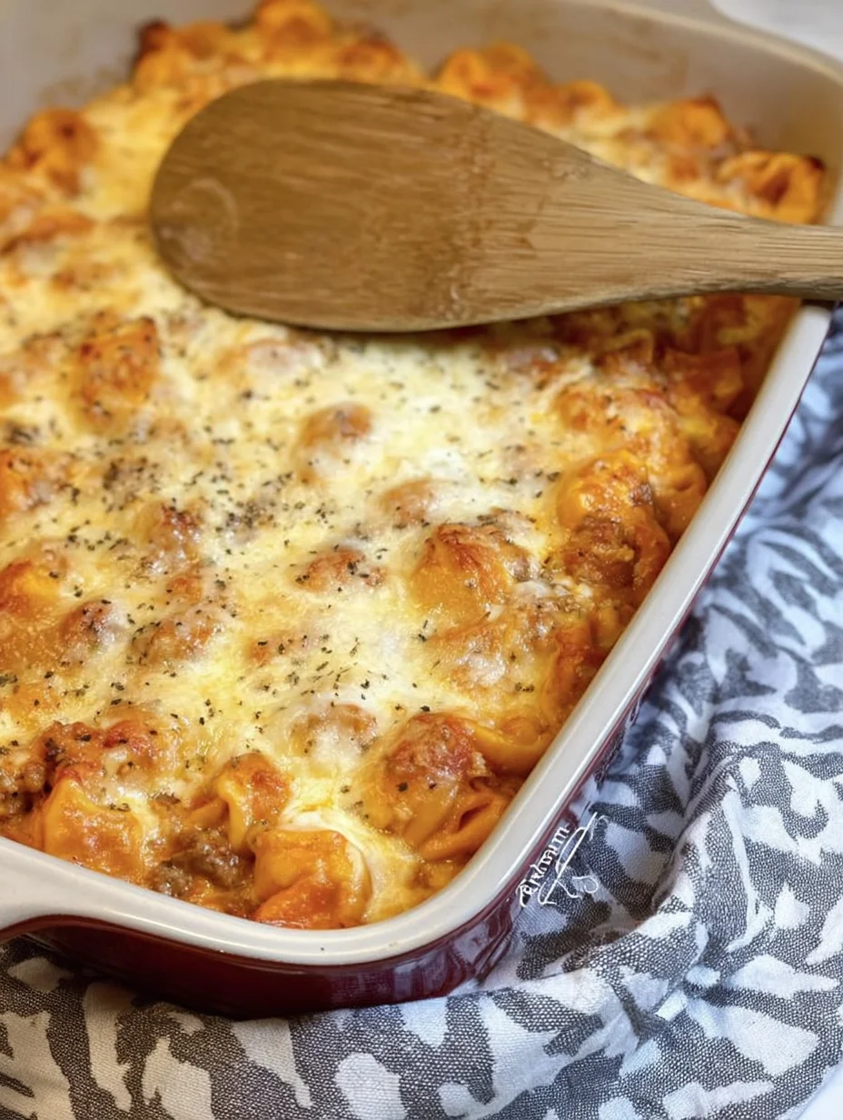 Cheesy Baked Tortellini Casserole