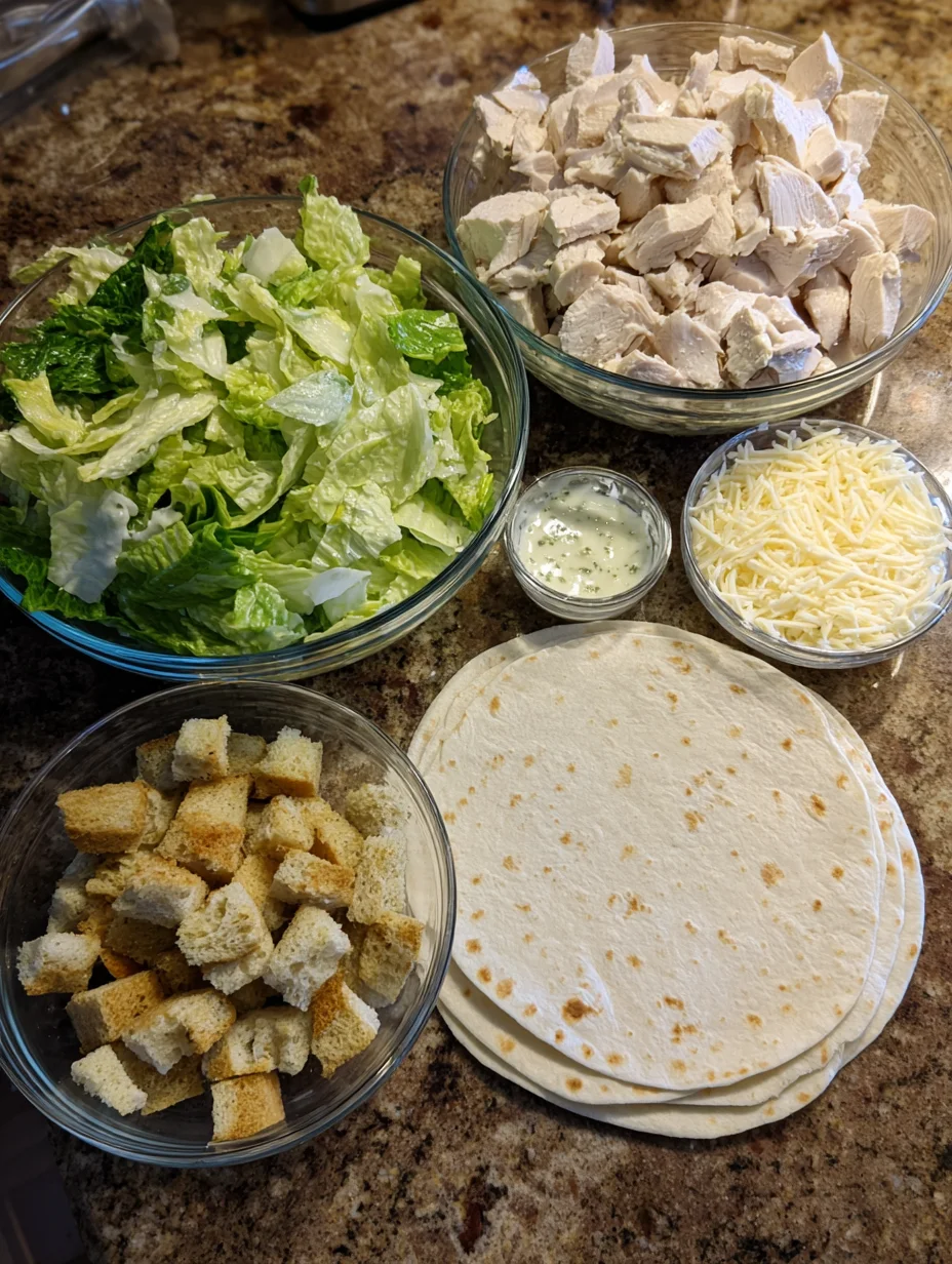 Chicken Caesar Wraps