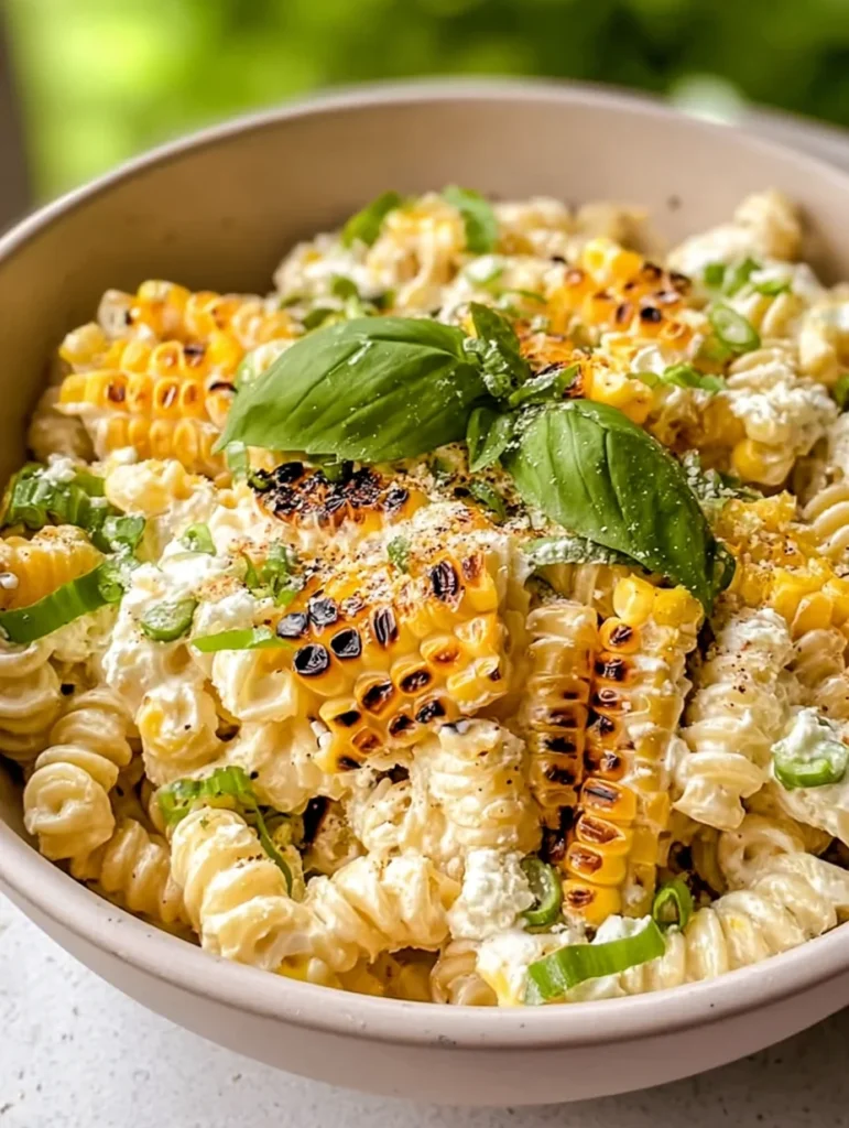 Creamy Street Corn Pasta Salad