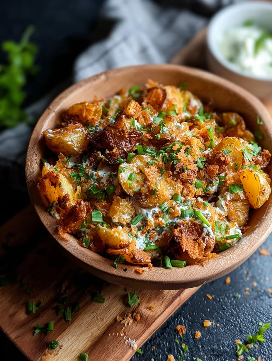 Crispy Smashed Potato Salad