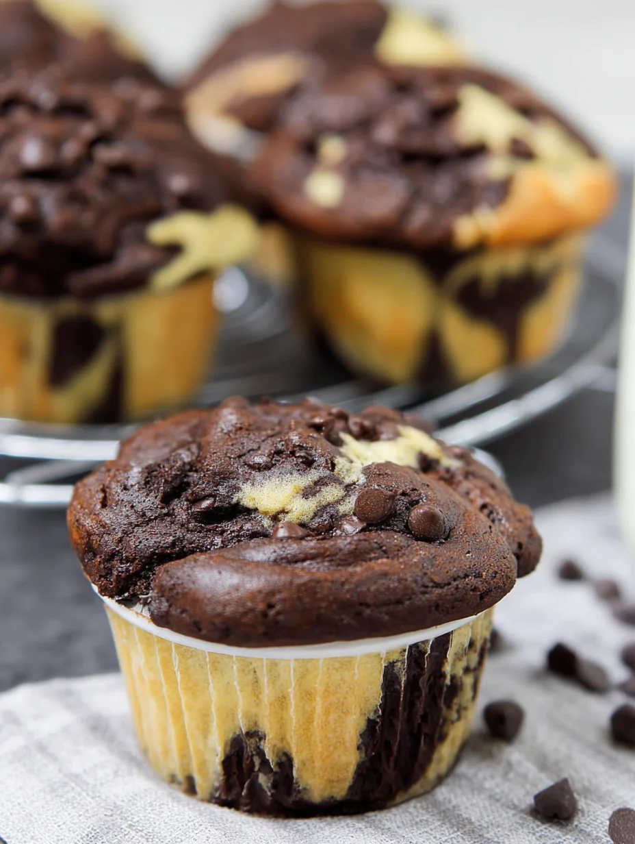 Double Chocolate Cheesecake Muffins