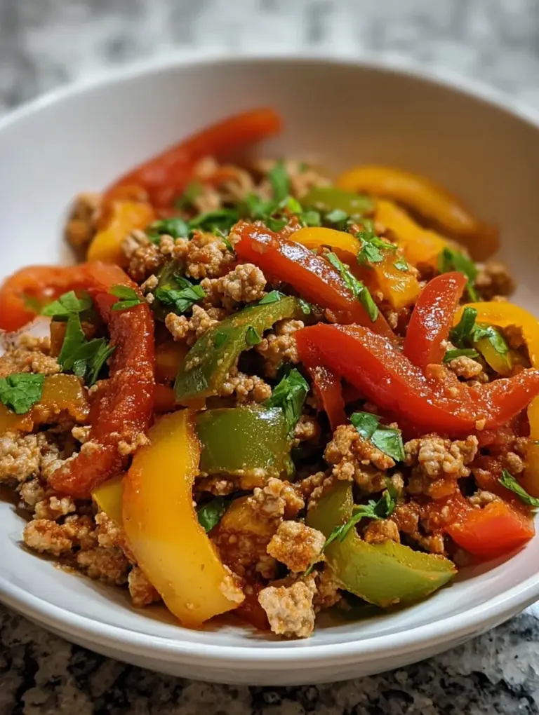 Ground Turkey and Peppers