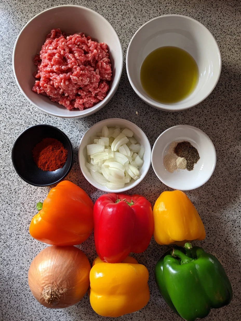 Ground Turkey and Peppers
