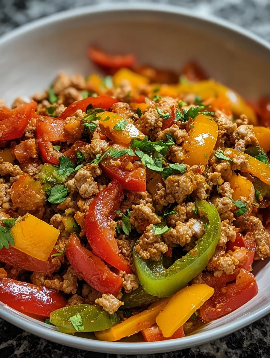 Ground Turkey and Peppers