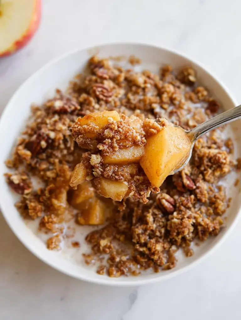 Healthy Breakfast Apple Crumble