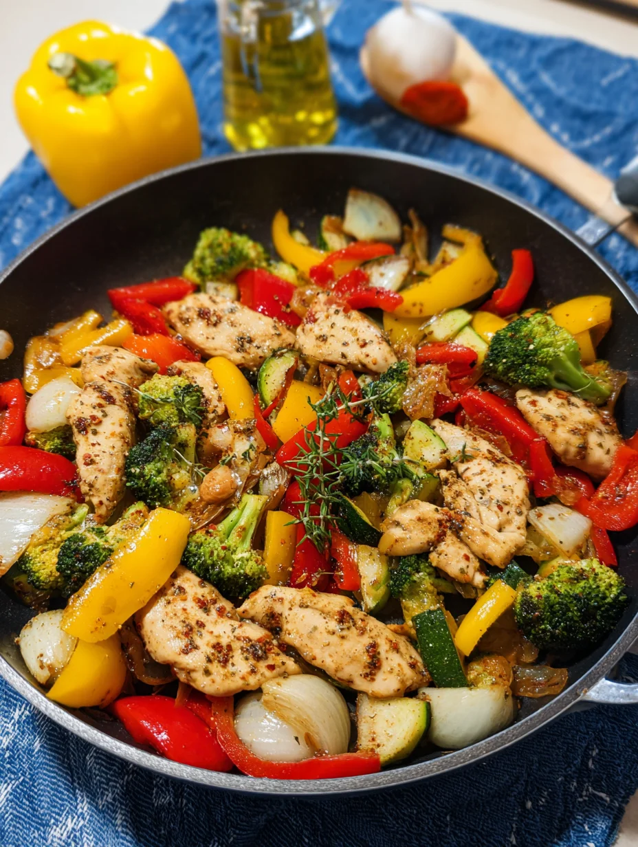 Healthy Chicken and Vegetables Skillet