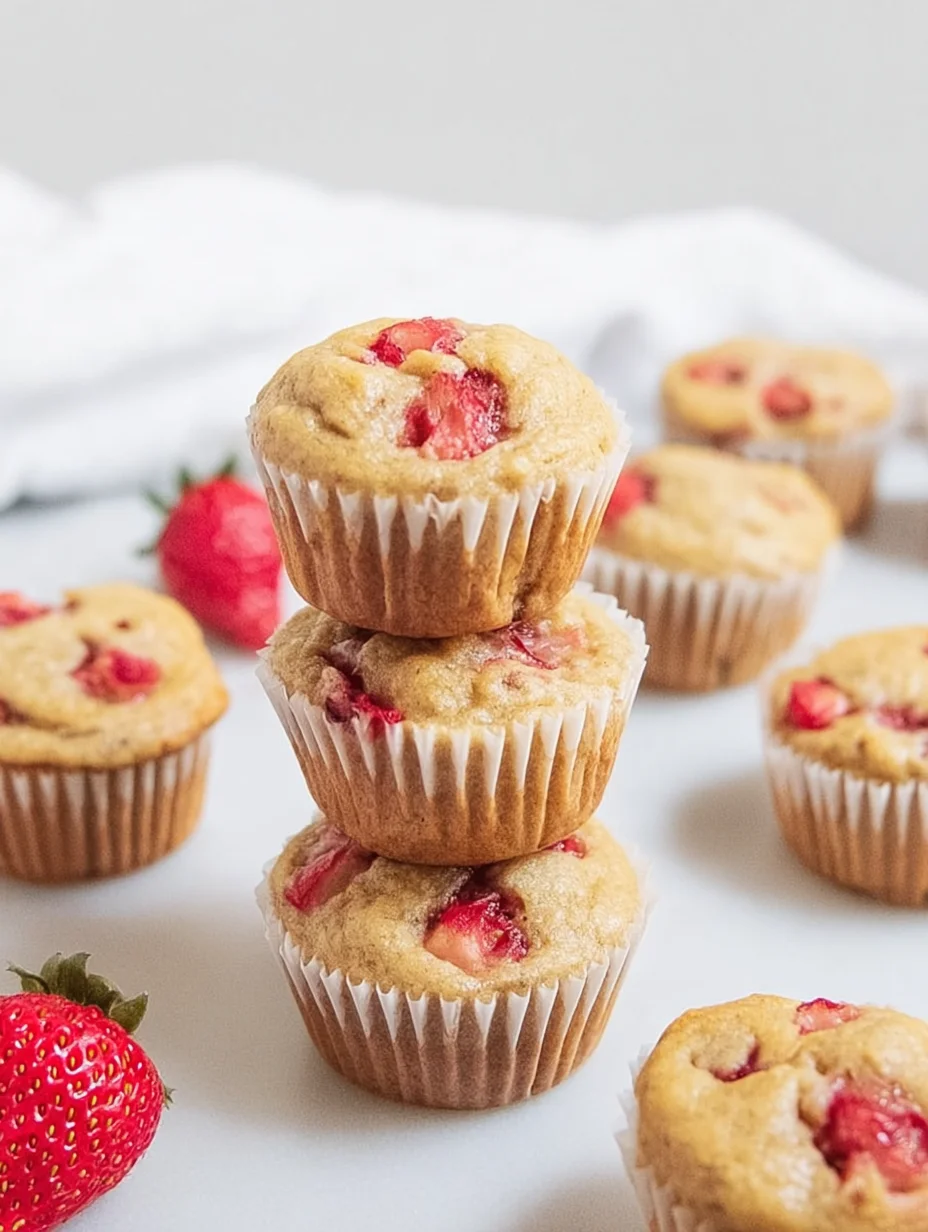 Healthy Strawberry Banana Yogurt Muffins