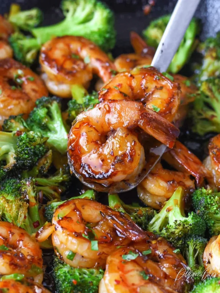 Honey Garlic Butter Shrimp and Broccoli