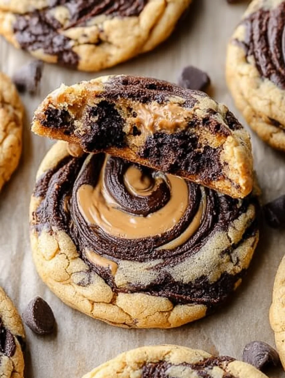 Peanut Butter Brownie Swirl Cookies