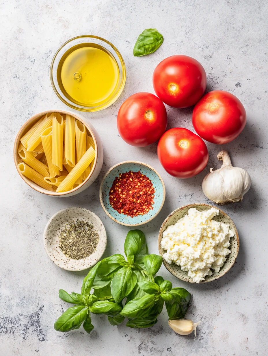 Roasted Tomato and Garlic Ricotta Pasta