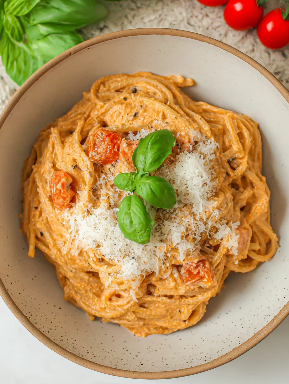 Roasted Tomato and Garlic Ricotta Pasta